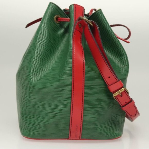 LOUIS VUITTON Epi Petit Noe Shoulder Bag Bicolor Green Red LV Auth - Picture 5 of 16